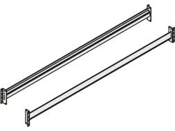 Lengtetraversen,v. breedvakstelling,B 1800mm,vakl. 500kg,m. borgpen