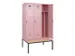 locker met bank,voor scheiding van kleding,HxBxD 2120x1200x815mm,3vak