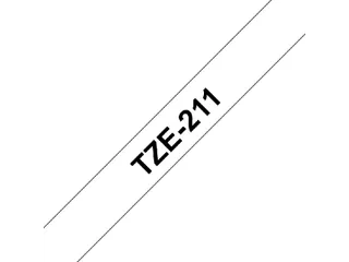 Labeltape Brother P-touch TZe-211 standaard 6mm zwart op wit - 2