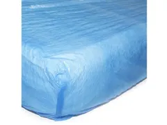 CPE matrasovertrekken blauw 30µ 210x90x20cm 10 stuks