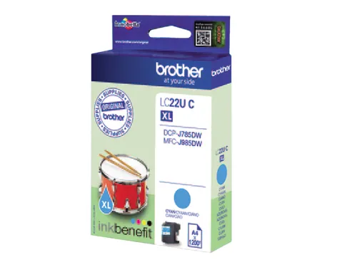 Inktcartridge Brother LC-22UC blauw