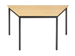 Tafel Trapeziumvormig 120x60 Cm Frame Zwart Blad Beuken