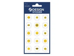 Étiquette brillante Z-design Smiley fleurs, paquet de 1 feuille