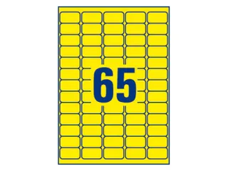 Etiket Avery L7651Y-25 38.1x21.2mm Neon Geel 1625 stuks - 3