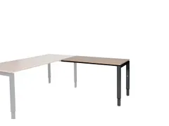 Domino Aanbouw Hoogte Verstelbaar 1200x600mm Hav/Kers 25mm Zwart