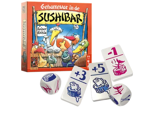 999Games Geharrewar in de Sushibar Dobbelspel 8+