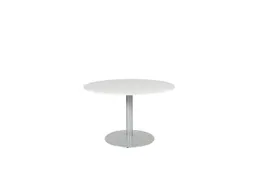 Linesto Vergadertafel Vaste Hoogte 120cm Rond Grijs 25mm Alu