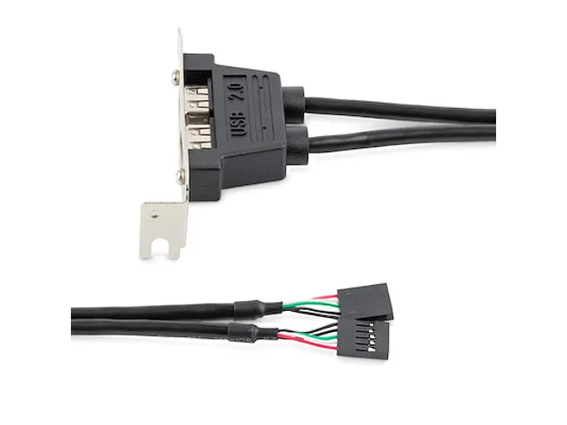 2-poorts USB A vrouwelijke low-profile Slot Plate Adapter