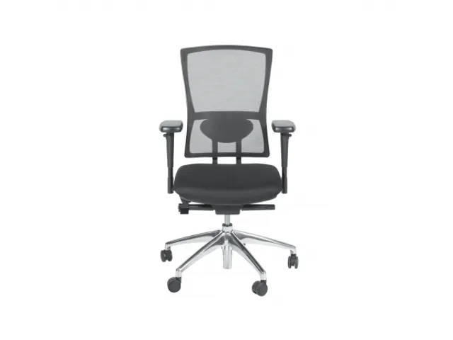 Siège de bureau 400 NPR tissu noir/dossier Mesh noir/piètemen chrom