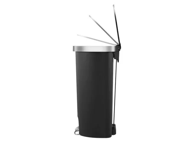 Hana pedaalemmer halfrond 55 Liter Zwart