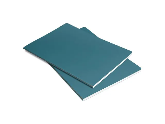 Notitieschrift Linescape Neo A5 2st. blauw/papaya lijn 68 pag 80gr.