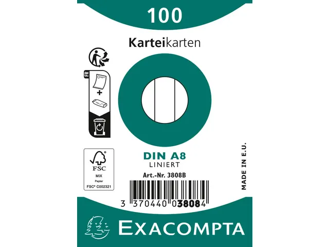 Steekkaarten Gelijnd 55 X 74 Cm 100 Stuks Wit