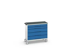 gereedschapswagen 965x1050x600mm antislip blad 5 laden RAL7035+RAL5010 - 1