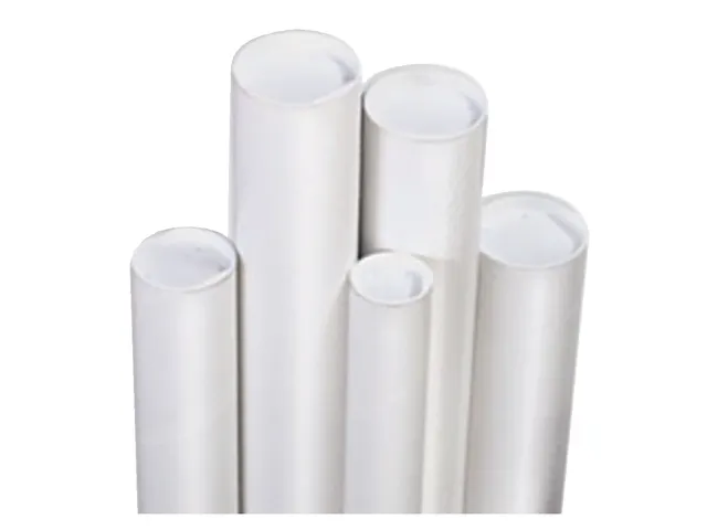 Verzendkoker CleverPack rond A1 +doppen 630x50x1.5 wit 5stuks