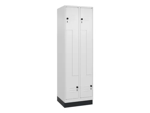 Z-garderobekast,HxBxD 1950x600x500mm,vak B 150/300mm,draaigrendel
