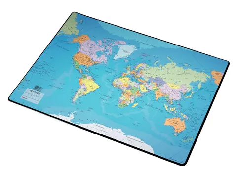 Onderlegger Esselte Wereldkaart 40x53cm PVC