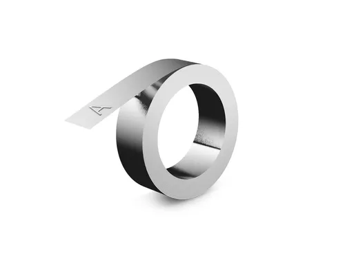 Relieftape Dymo embossing niet klevend aluminium 12mm zilver