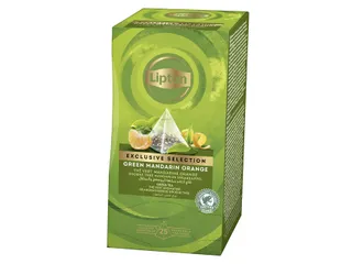 Thee Lipton Exclusive groene thee mandarijn sinaasappel 25 pramidezakj - 2