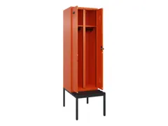 locker met bank,voor scheiding van kleding,HxBxD 2120x600x815mm,2vak
