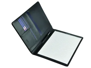 Schrijfmap DESQ A4 leder zwart - 2