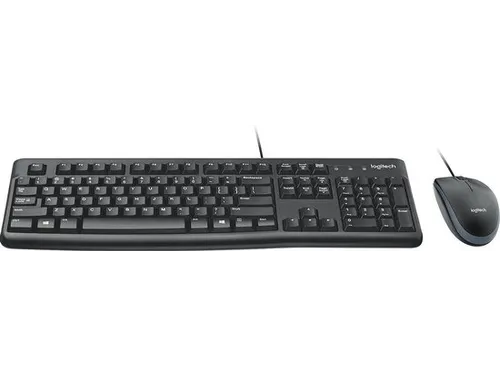 Bedraad Toetsenbord Logitech MK120 QWERTY + Muis zwart