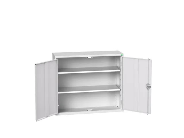 wandkast 900x1050x350mm 2xStalen bodem sokkel Ral 7035 front Ral 7035