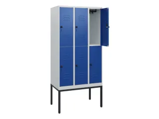 dubbeldekse locker,HxBxD 1950x900x500mm,3x2vak.,vak B 300mm - 2