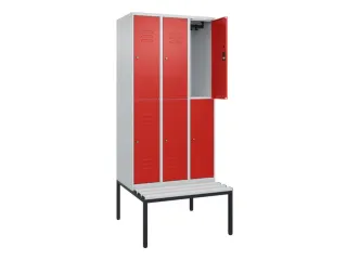 Dubbeldekse dekenkist,HxBxD 2120x900x815mm,3x2vak.,vak B 300mm - 2