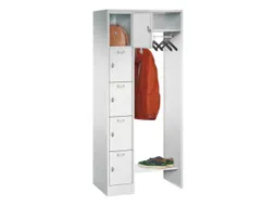 personeelsgarderobe draaigr. 1950x750x500mm 1x5 vakken 300mm RAL7035