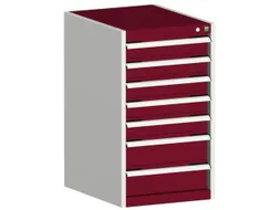 ladekast HxBxD 900x525x650mm 7laden romp RAL7035 front RAL3004