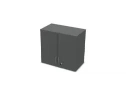 opzetkast v. kast met openslaande deuren MS-donkergrijs 740x800x445mm