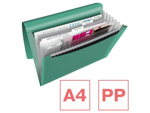 Colour'Breeze voorordner, 6 vakken, groen