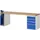 werkbank,HxBxD 890x2500x700mm,beukblad,draagverm. 750kg,2containers