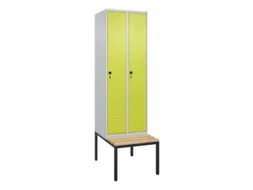 locker voor scheiding van kleding,HxBxD 2120x600x815mm,2vak