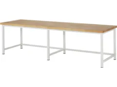 werkbank,HxBxD 840-1040x3000x900mm,beukblad,draagverm. 1250kg,RAL7035