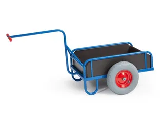 Handtrekwagen 400kg 2 Wielen Houten Bak 805x535mm Luchtbanden - 3