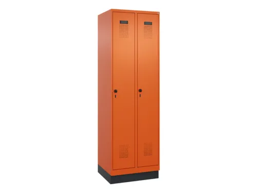 locker,HxBxD 1950x600x500mm,2vak,vak B 300mm,draaigrendel,sokkel