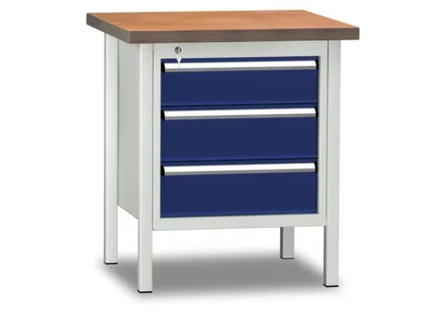 Werkbank 840x750x700mm 1lade 150mm 2laden 175mm Ral7035/ral5010