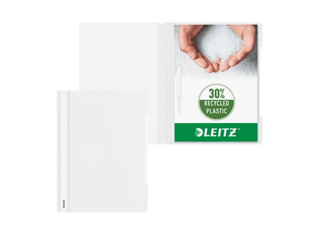 Snelhechter Leitz 4191 standaard A4 wit 30% gerecycled plastic