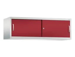 opzetkast,v. schuifdeurkast,romp RAL7035,front RAL3003