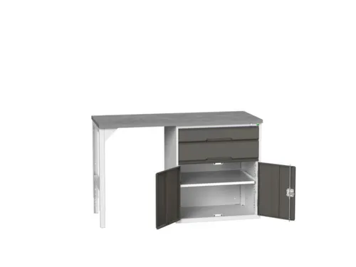 werkbank,HxBxD 930x1500x600mm,linoleumblad,2voeten/1container