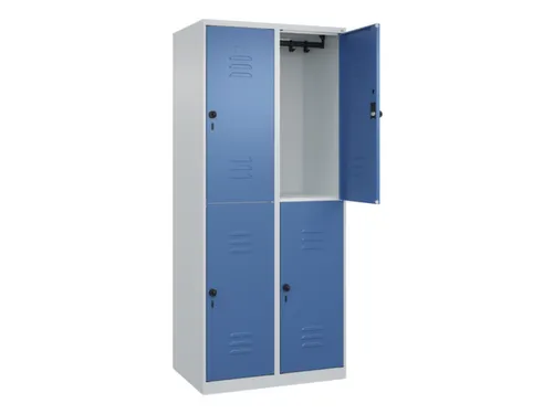 dubbeldekse locker,HxBxD 1850x800x500mm,2x2vak.,vak B 400mm