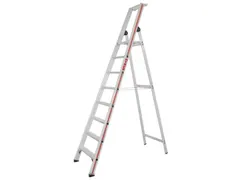 trapladder,eenzijdig,8treden,stand H 1,85m,balk L 2,7m,aluminium