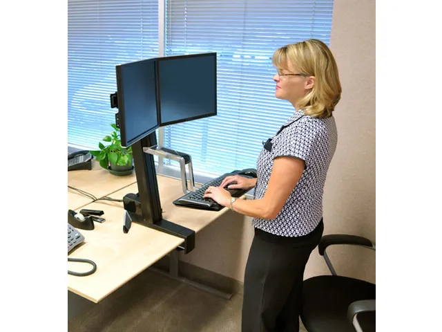 Werkstation Zit-sta Workfit S Duo Zwart