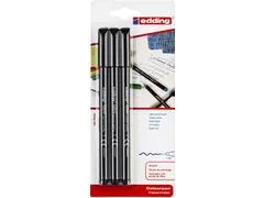 Fineliner edding 1200 1mm blister à 3 stuks zwart