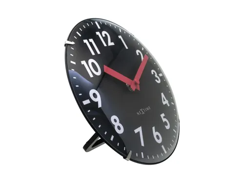 Tafelklok Nextime Duomo Mini 20 cm zwart gebolde glazen lens