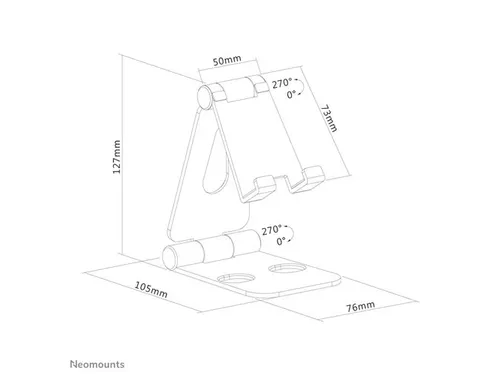 Telefoonstandaard DS10160SL1 opvouwbaar Zilver