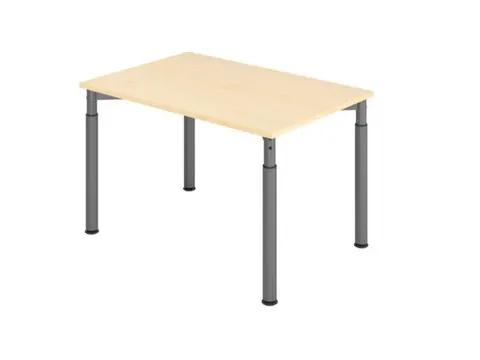 bureau,HxBxD 680-820x1200x800mm,blad esdoorn,4voeten grafiet