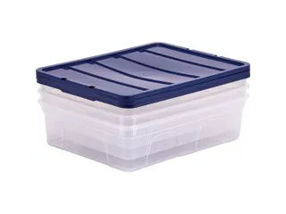 Opbergbox 12 Liter Transparant Blauw - 3