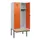locker met bank,HxBxD 1950x800x815mm,2vak,vak B 400mm,draaigrendel